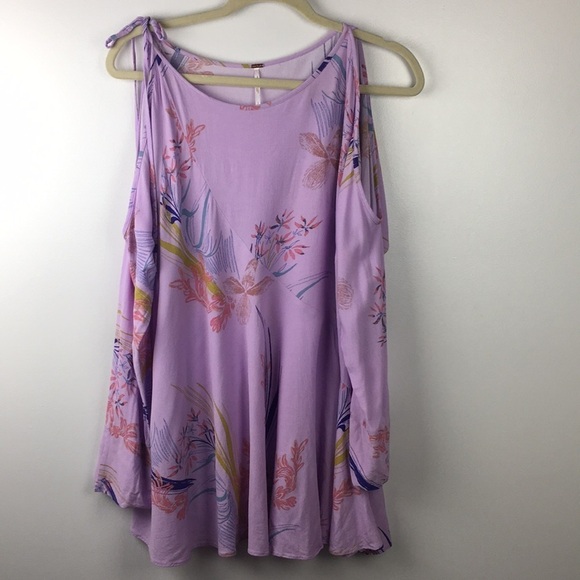 Free People Clear Skies Floral Tunic Top Boho S - Picture 1 of 7